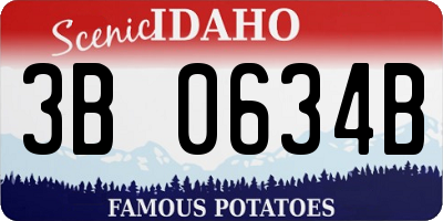 ID license plate 3B0634B