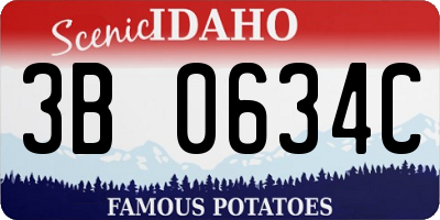 ID license plate 3B0634C