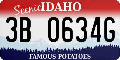 ID license plate 3B0634G