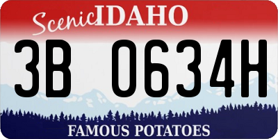 ID license plate 3B0634H