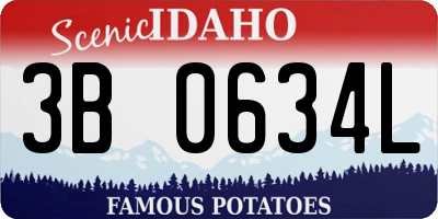 ID license plate 3B0634L