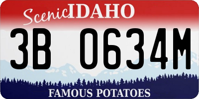 ID license plate 3B0634M
