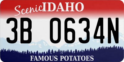ID license plate 3B0634N