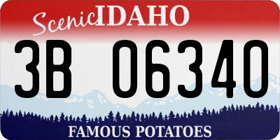 ID license plate 3B0634O