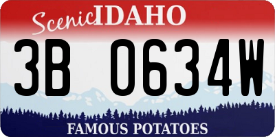ID license plate 3B0634W