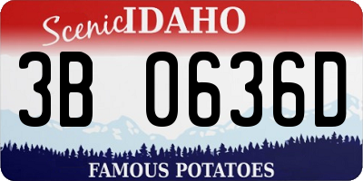 ID license plate 3B0636D