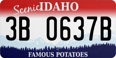 ID license plate 3B0637B