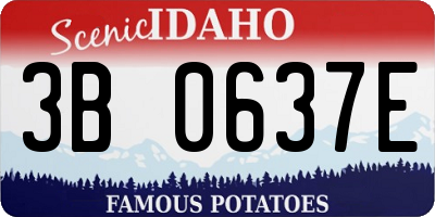 ID license plate 3B0637E