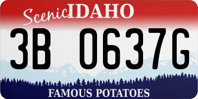 ID license plate 3B0637G