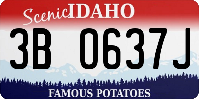 ID license plate 3B0637J