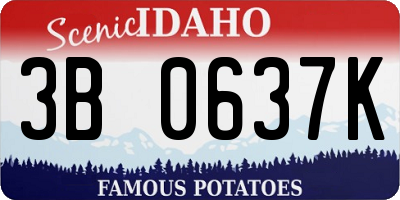 ID license plate 3B0637K