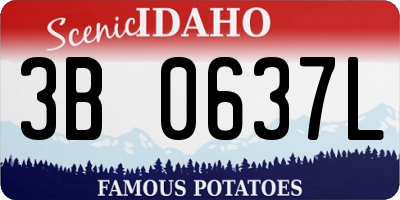 ID license plate 3B0637L