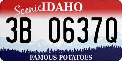 ID license plate 3B0637Q