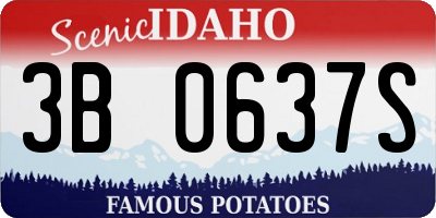 ID license plate 3B0637S