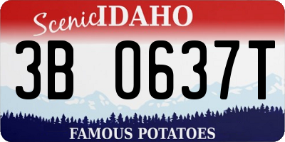 ID license plate 3B0637T