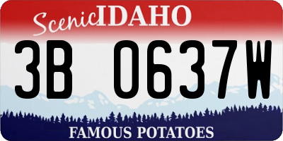 ID license plate 3B0637W