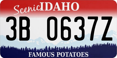 ID license plate 3B0637Z