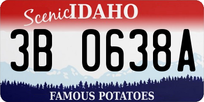 ID license plate 3B0638A