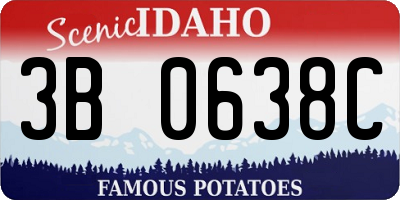 ID license plate 3B0638C
