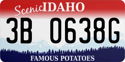 ID license plate 3B0638G