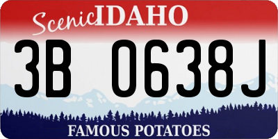 ID license plate 3B0638J