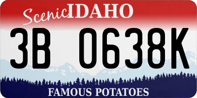 ID license plate 3B0638K