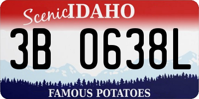 ID license plate 3B0638L