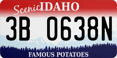 ID license plate 3B0638N