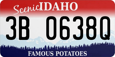 ID license plate 3B0638Q