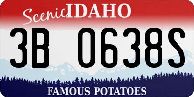 ID license plate 3B0638S