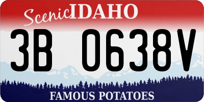 ID license plate 3B0638V