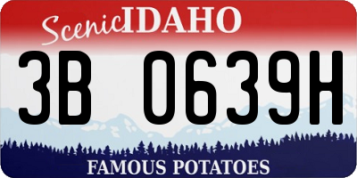 ID license plate 3B0639H