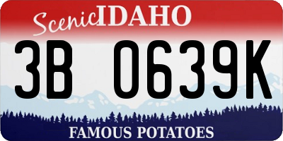 ID license plate 3B0639K
