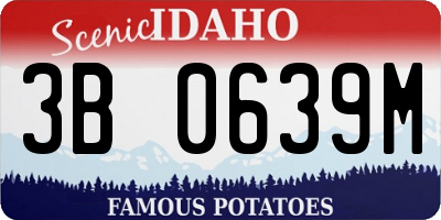 ID license plate 3B0639M