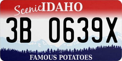 ID license plate 3B0639X