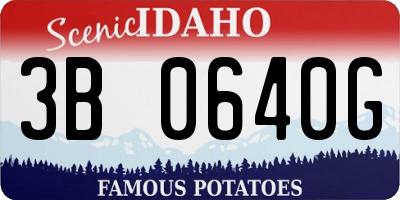 ID license plate 3B0640G