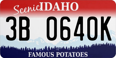 ID license plate 3B0640K