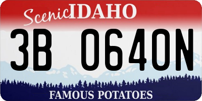 ID license plate 3B0640N