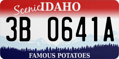 ID license plate 3B0641A
