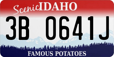 ID license plate 3B0641J