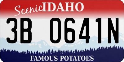 ID license plate 3B0641N