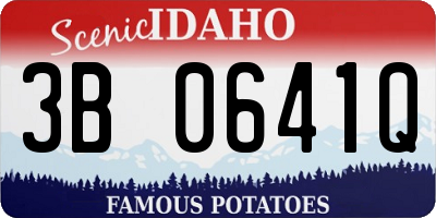 ID license plate 3B0641Q
