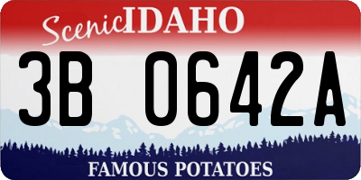 ID license plate 3B0642A