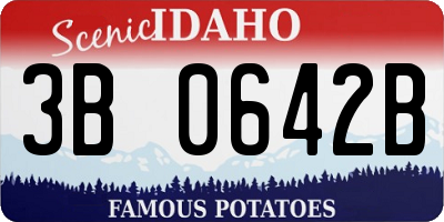 ID license plate 3B0642B