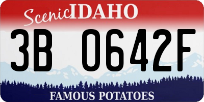 ID license plate 3B0642F