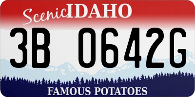 ID license plate 3B0642G