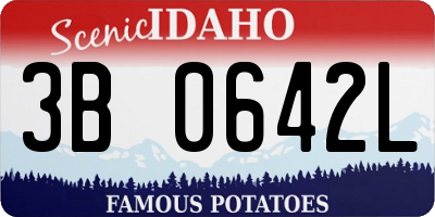 ID license plate 3B0642L