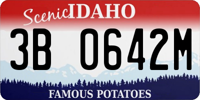 ID license plate 3B0642M