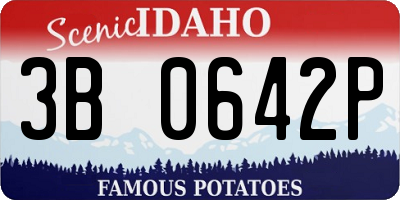 ID license plate 3B0642P