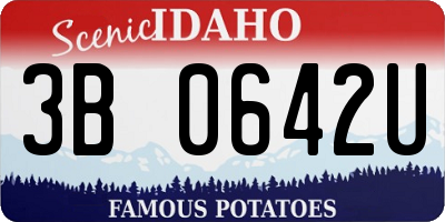 ID license plate 3B0642U